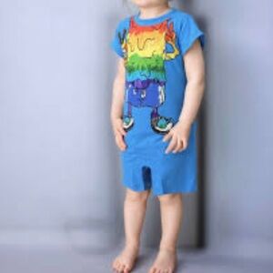 Stella McCartney Kids Blue Rainbow Rashguard